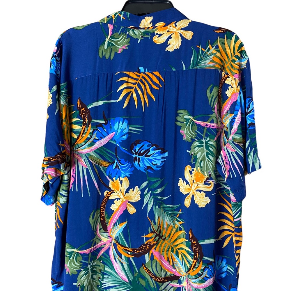 Alex Vando Premium Size L Mens Hawaiian Beach Shirt Floral Summer Resort New - Picture 8 of 14